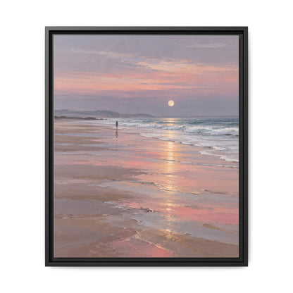 Silver Moon Tide · Framed Canvas