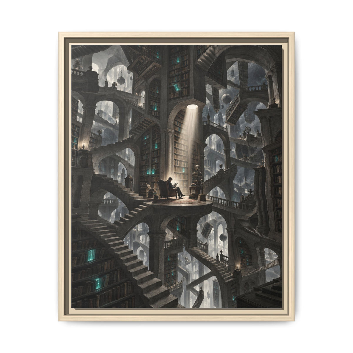 Bibliotheca Infinita · Framed Canvas