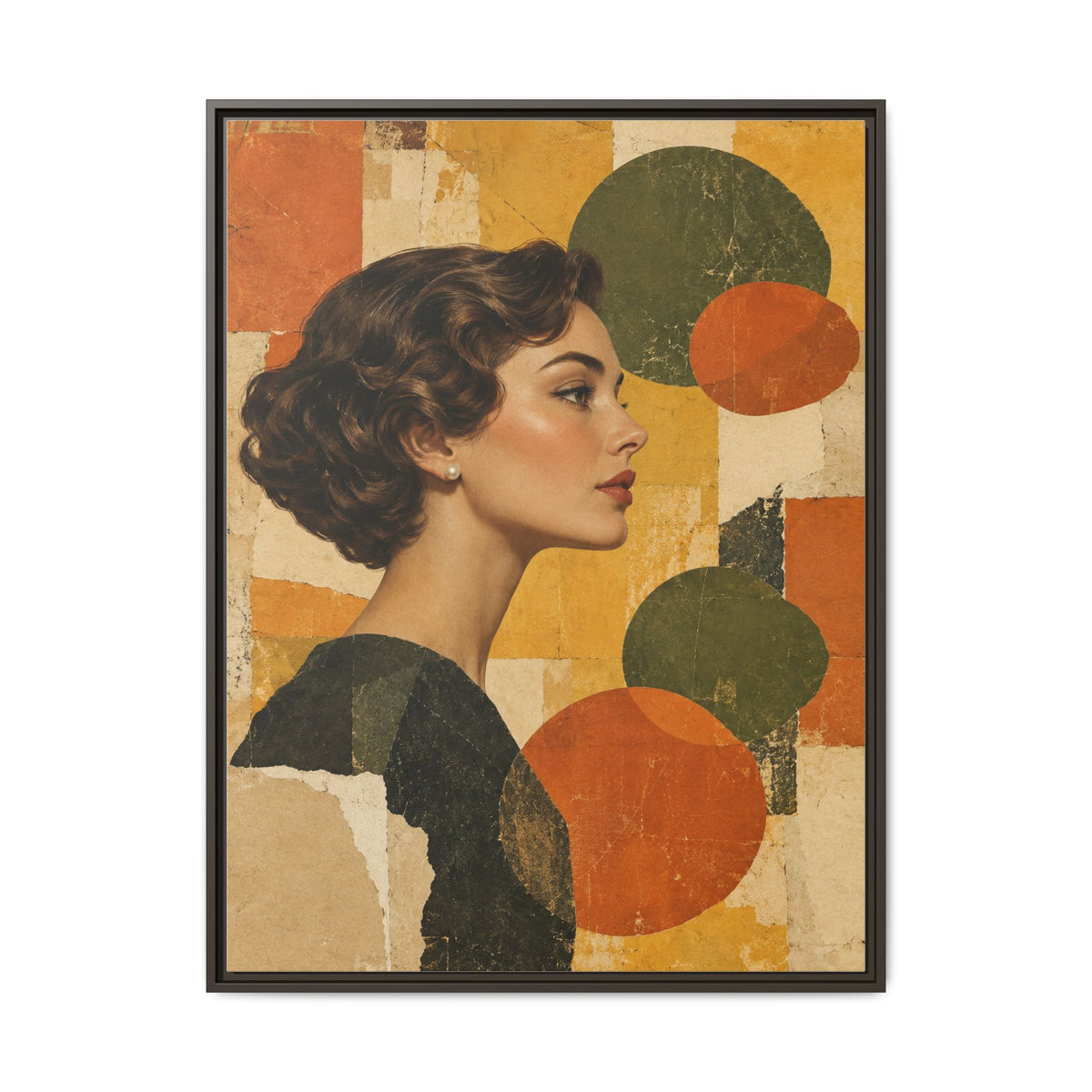 Saffron Thought · Framed Canvas