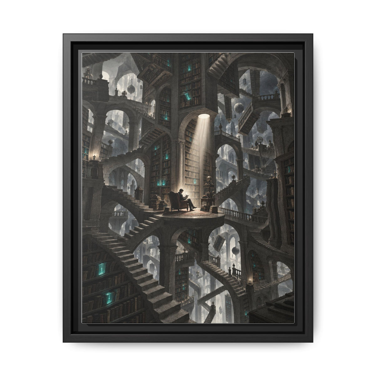 Bibliotheca Infinita · Framed Canvas