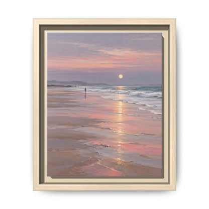 Silver Moon Tide · Framed Canvas