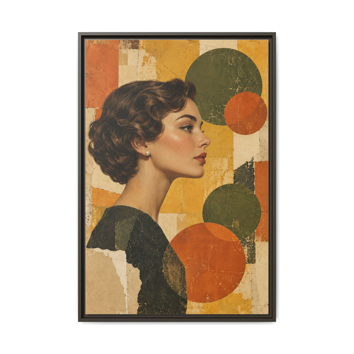 Saffron Thought · Framed Canvas