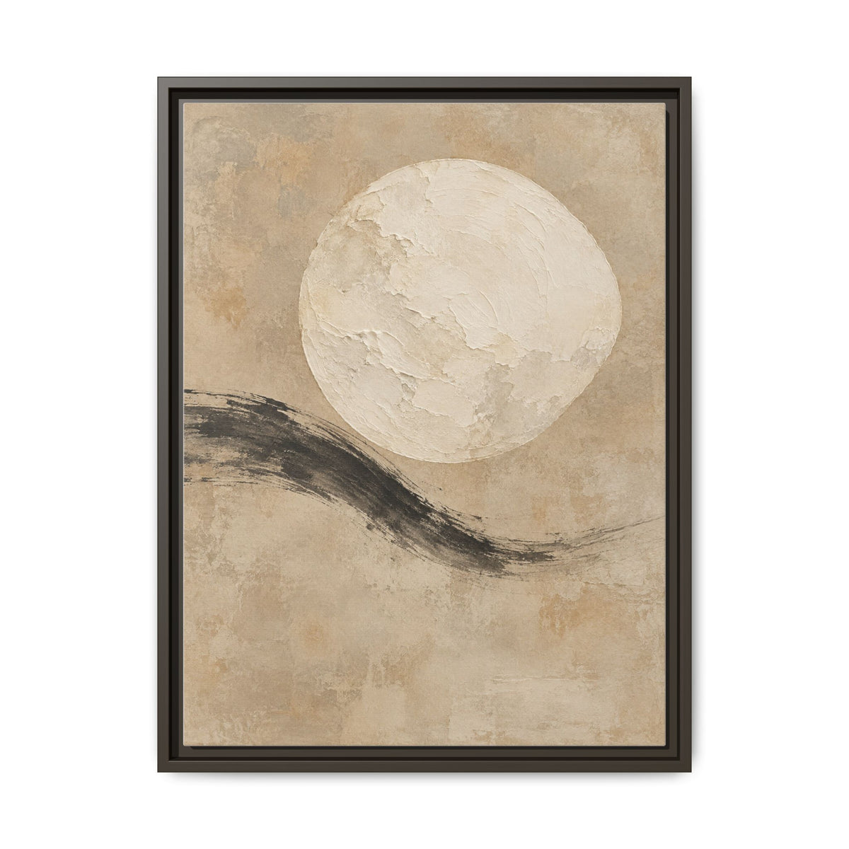 Linen Moon · Framed Canvas