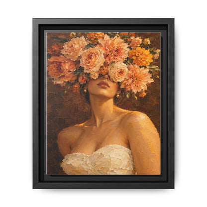 Golden Hour Bloom · Framed Canvas
