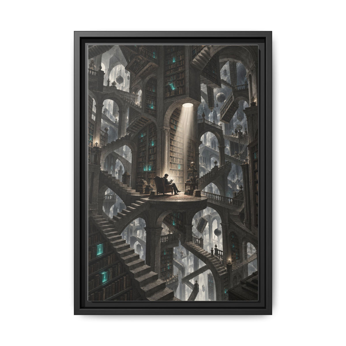 Bibliotheca Infinita · Framed Canvas