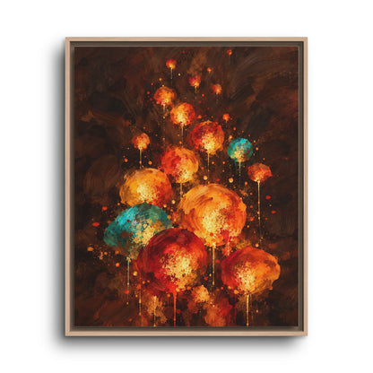 Lanternes du Soir · Framed Canvas