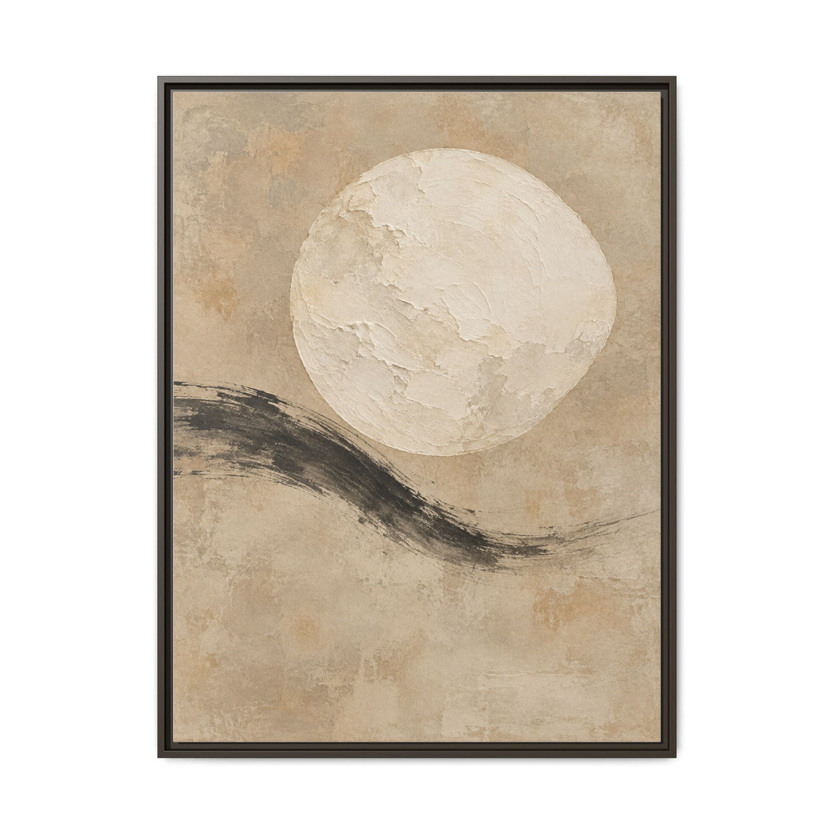 Linen Moon · Framed Canvas