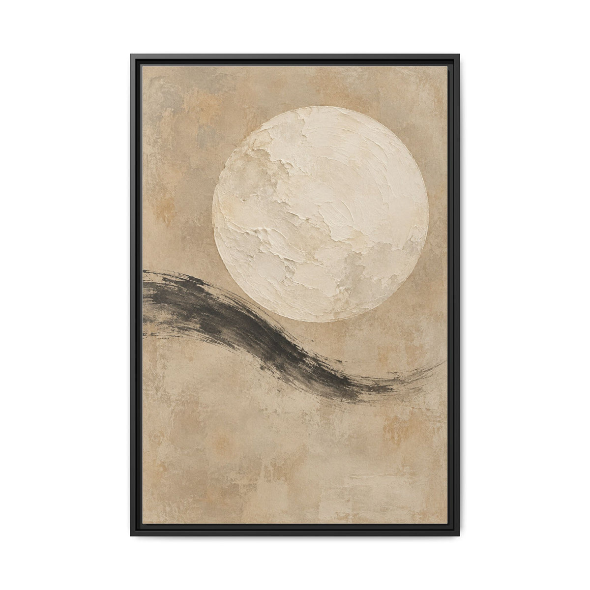 Linen Moon · Framed Canvas