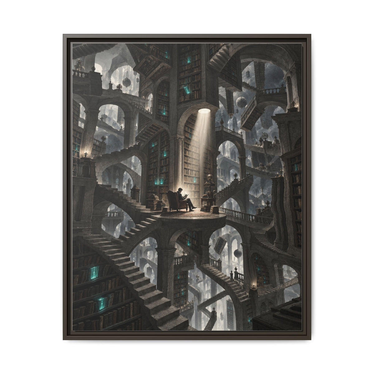 Bibliotheca Infinita · Framed Canvas