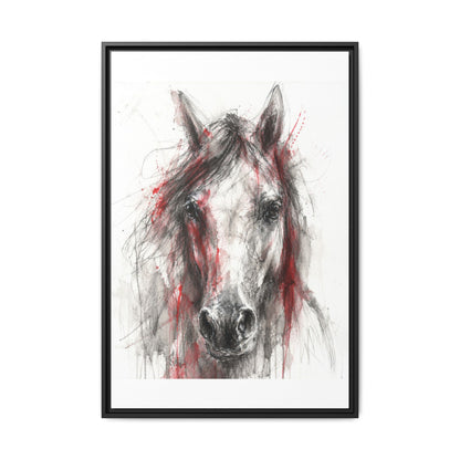 Scarlet Equus · Framed Canvas