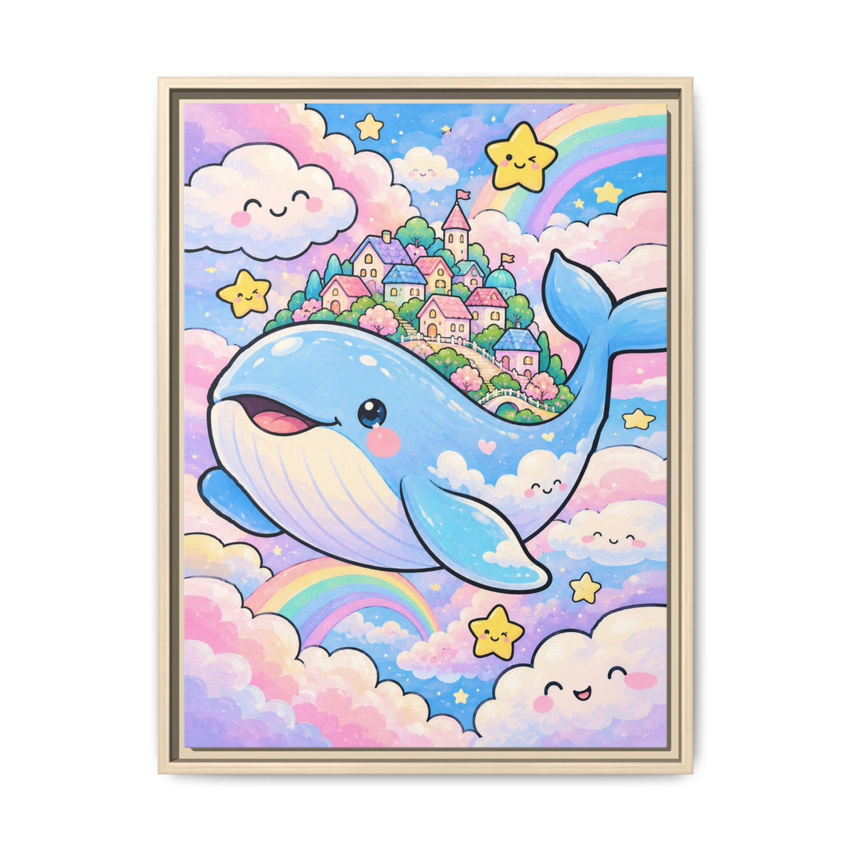 Sweet Dreams Whale · Framed Canvas