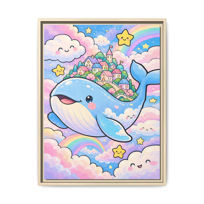 Sweet Dreams Whale · Framed Canvas
