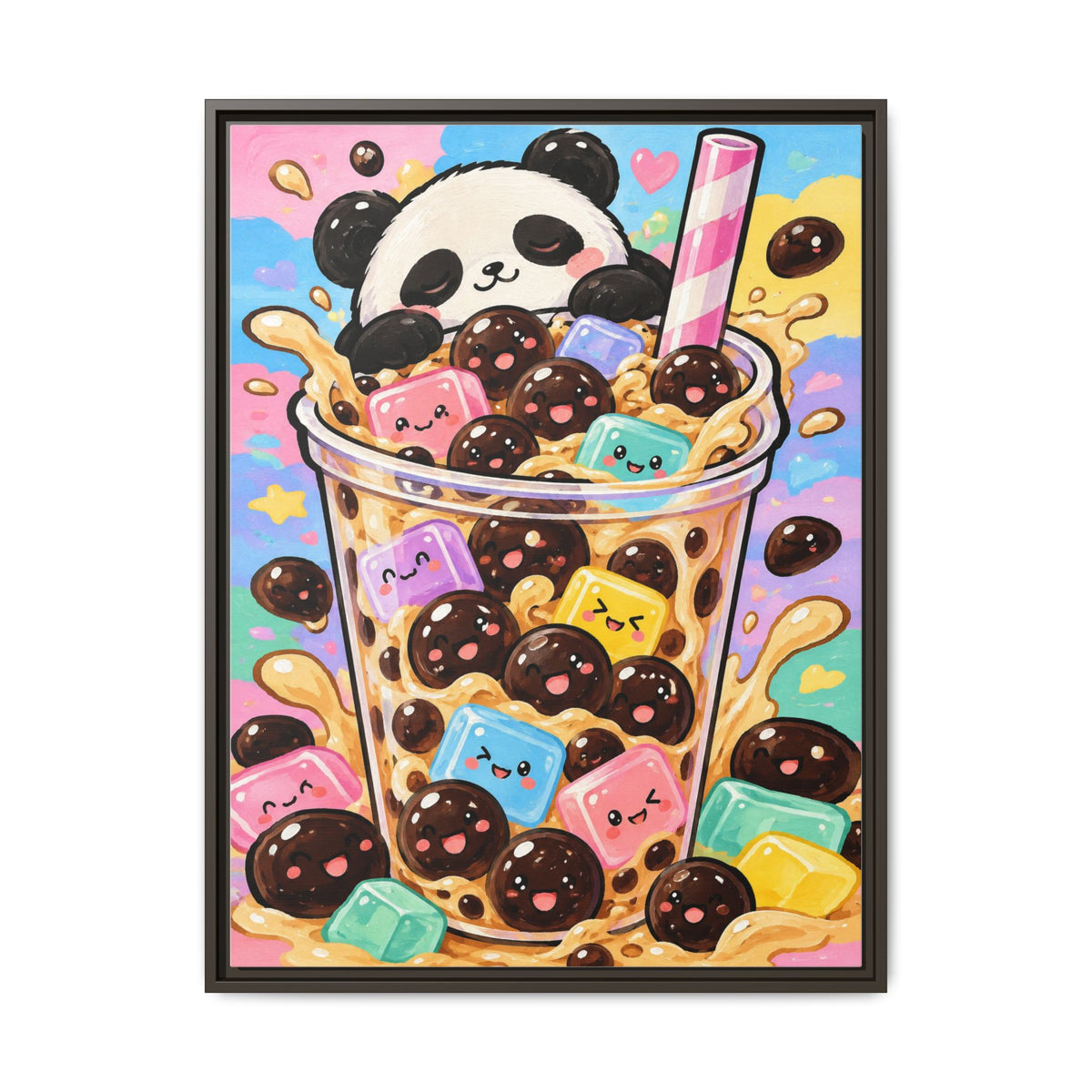Bubble Tea Buddies · Framed Canvas