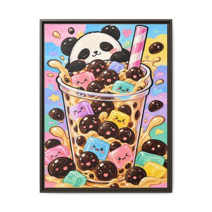 Bubble Tea Buddies · Framed Canvas