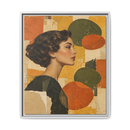 Saffron Thought · Framed Canvas