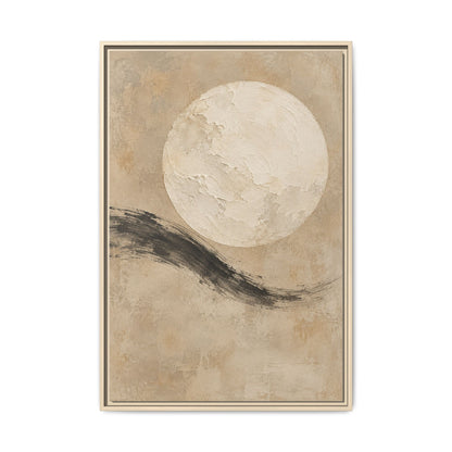 Linen Moon · Framed Canvas