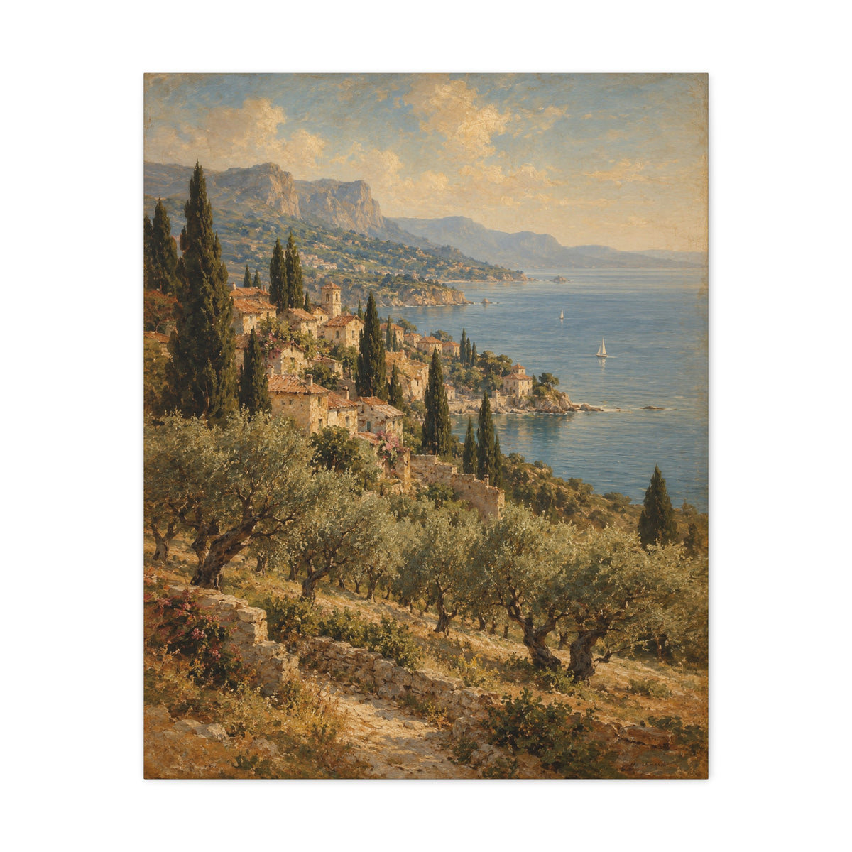Riviera Afternoon · Frameless Canvas