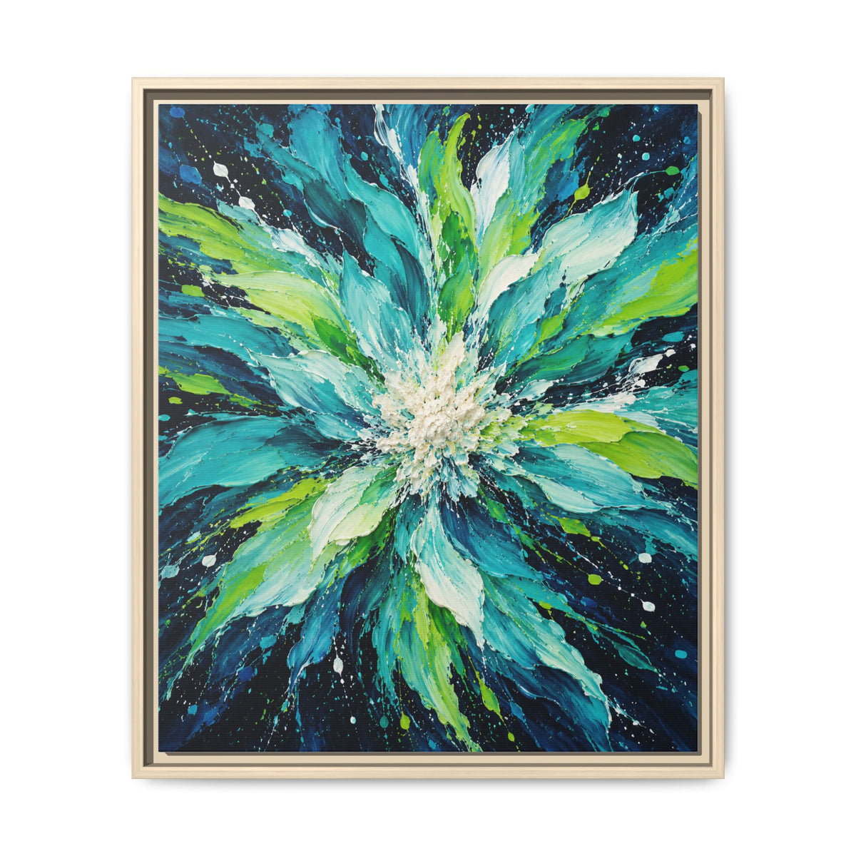 Lagoon Bloom · Framed Canvas