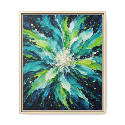 Lagoon Bloom · Framed Canvas