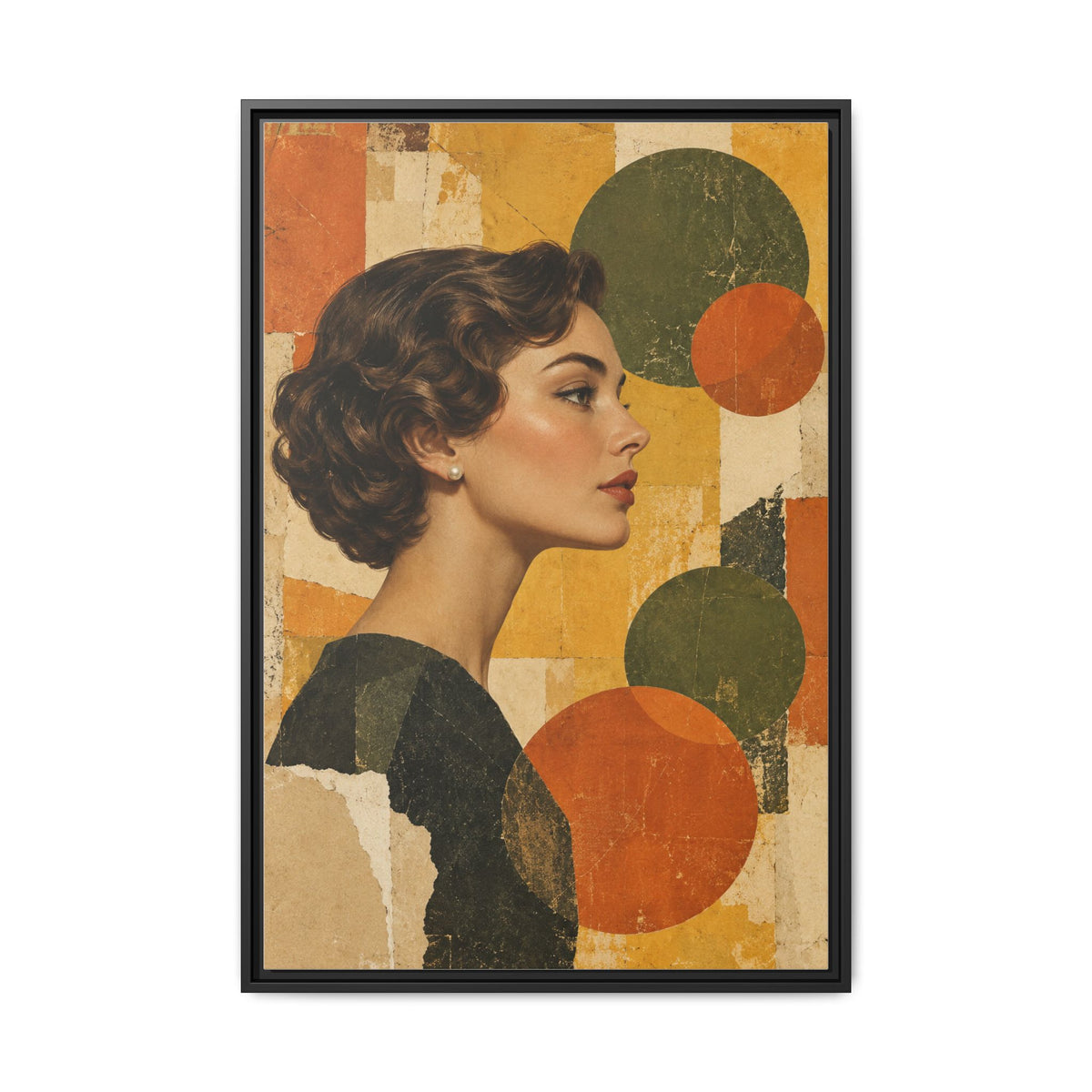 Saffron Thought · Framed Canvas
