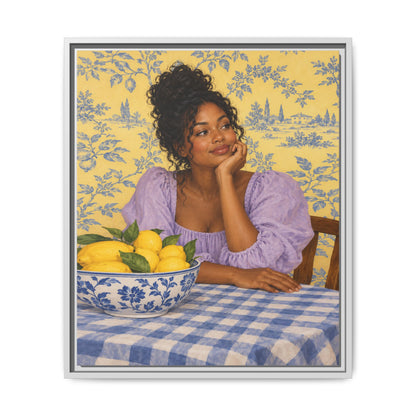 Lemons on the Table · Framed Canvas