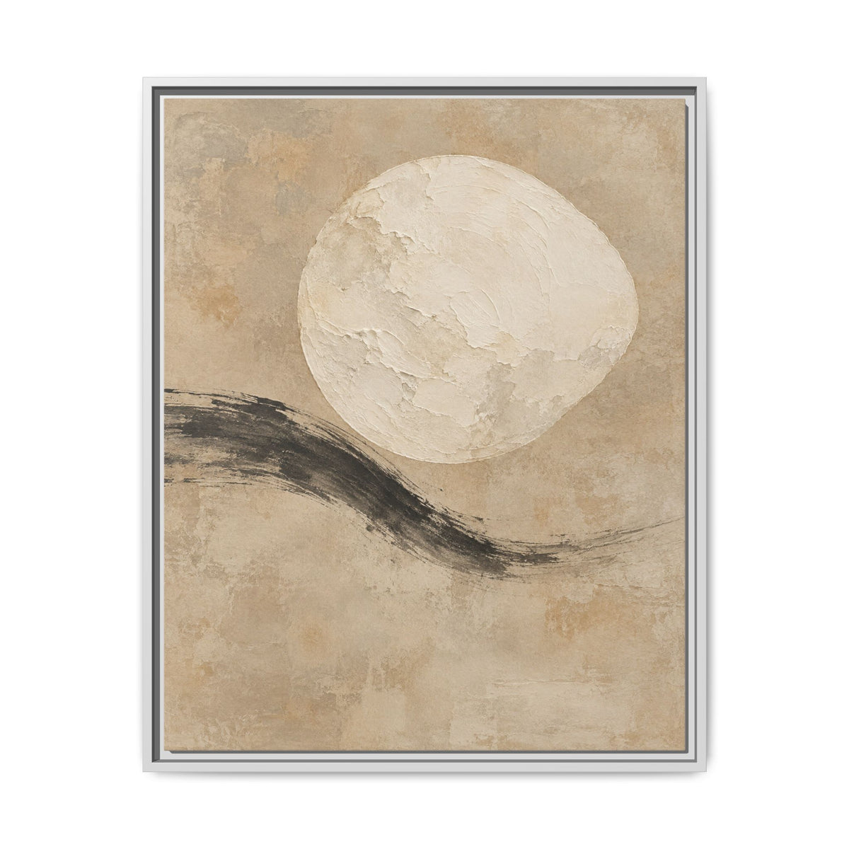 Linen Moon · Framed Canvas