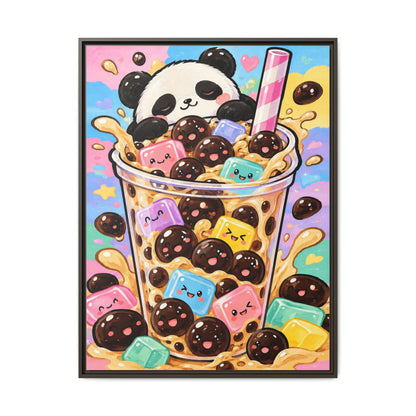 Bubble Tea Buddies · Framed Canvas