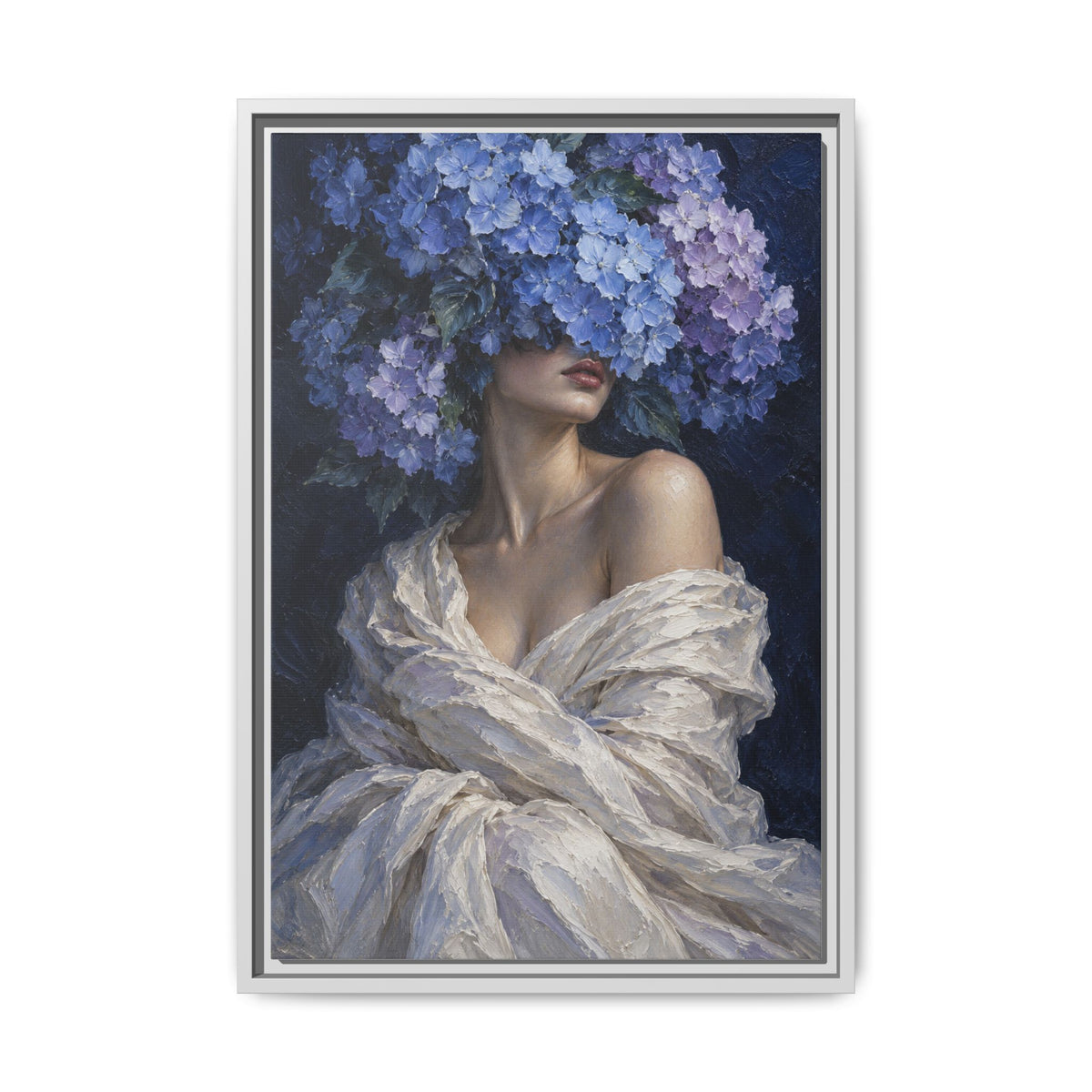 Hydrangea Blue · Framed Canvas