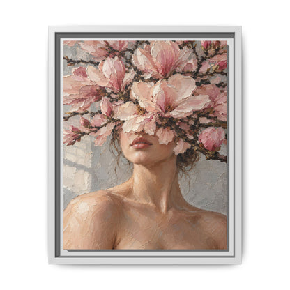 Magnolia Silence · Framed Canvas