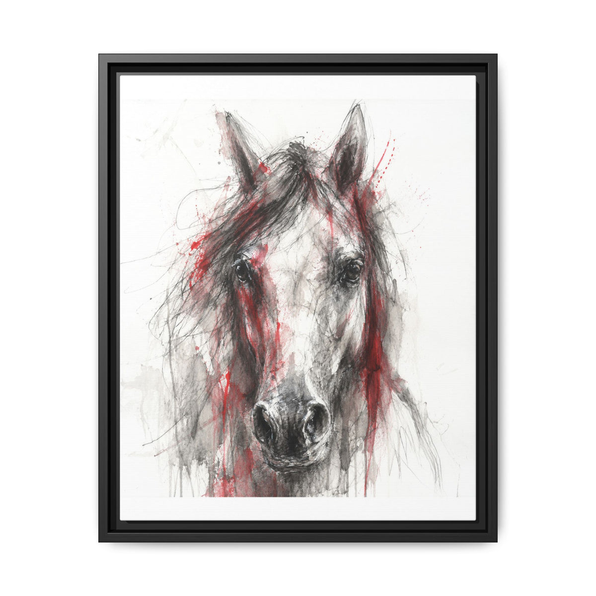 Scarlet Equus · Framed Canvas
