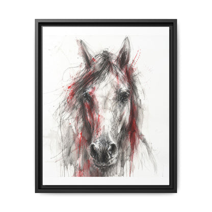 Scarlet Equus · Framed Canvas