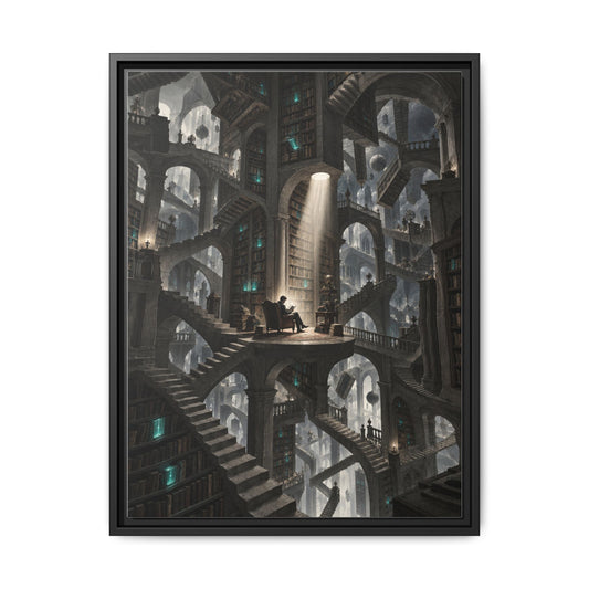 Bibliotheca Infinita · Framed Canvas