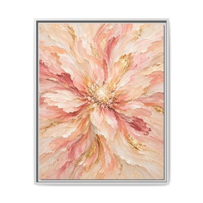 Blush Bloom · Framed Canvas