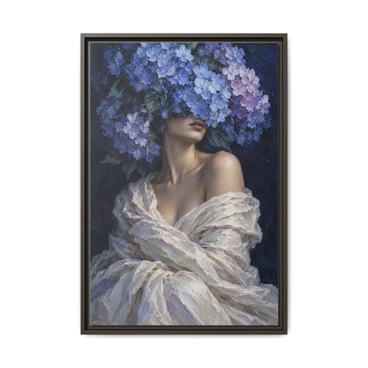 Hydrangea Blue · Framed Canvas