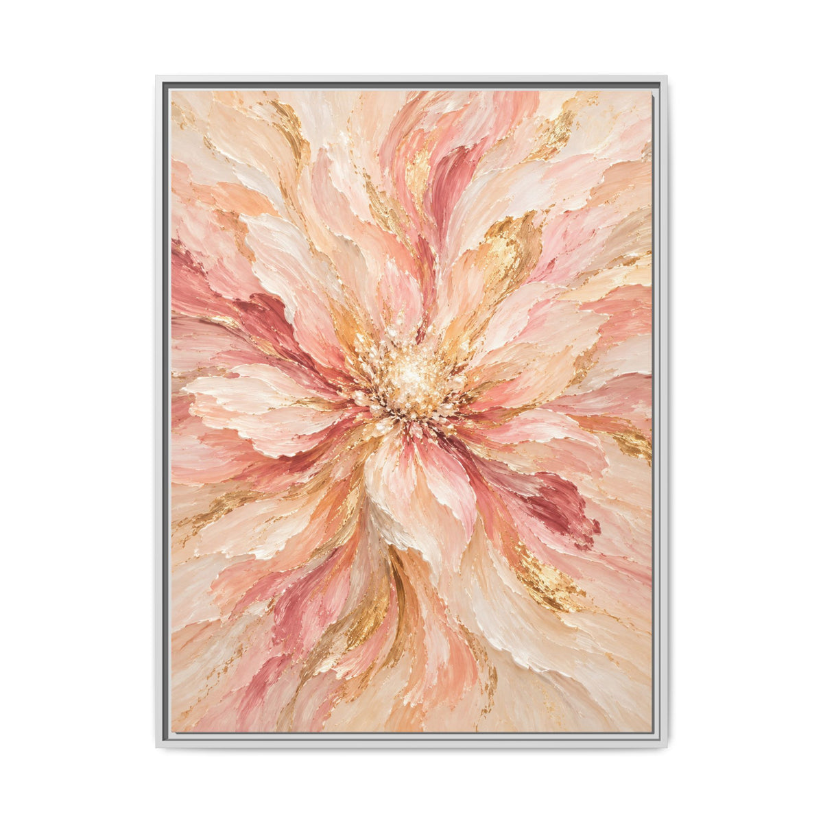 Blush Bloom · Framed Canvas