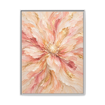 Blush Bloom · Framed Canvas