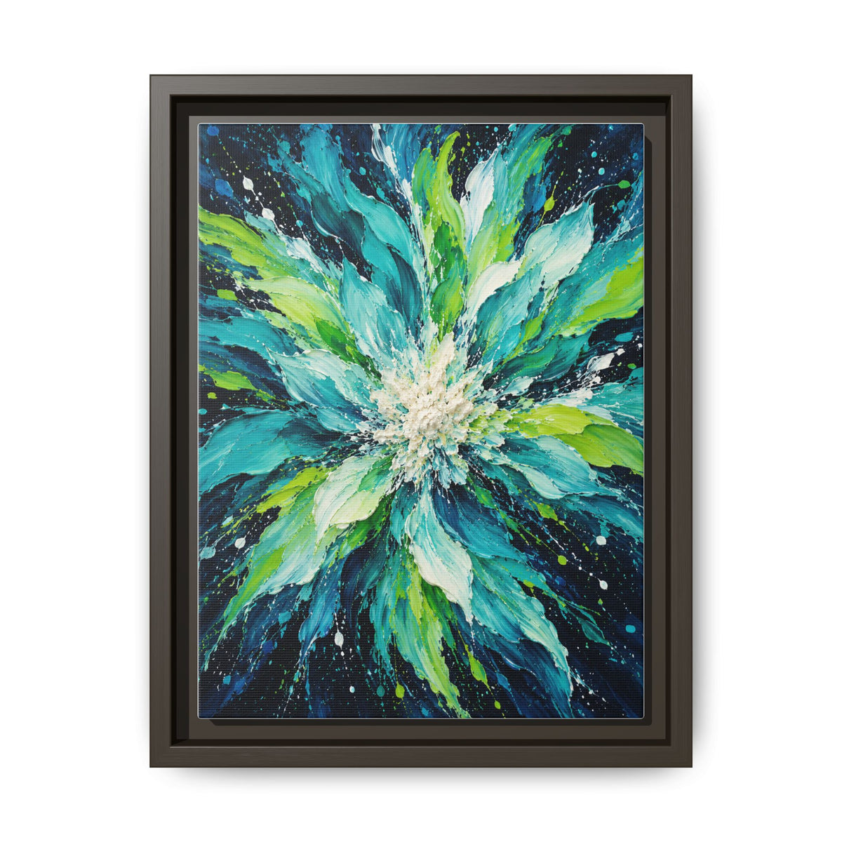 Lagoon Bloom · Framed Canvas