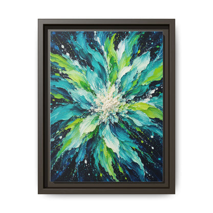 Lagoon Bloom · Framed Canvas