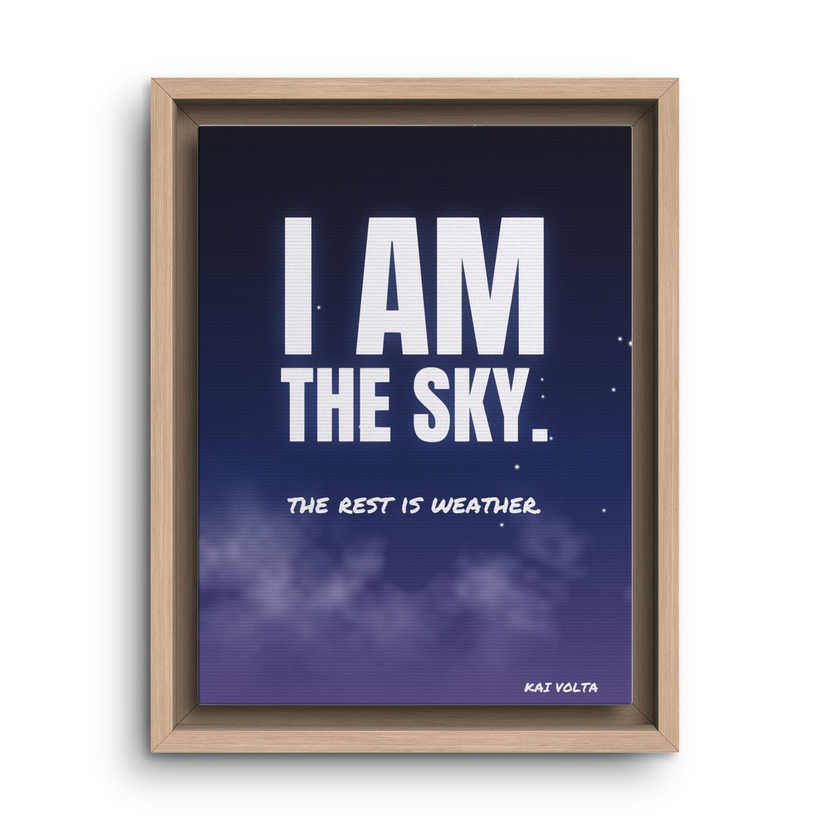 I Am the Sky · Framed Canvas