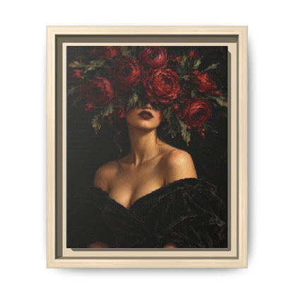 Crimson Reverie · Framed Canvas