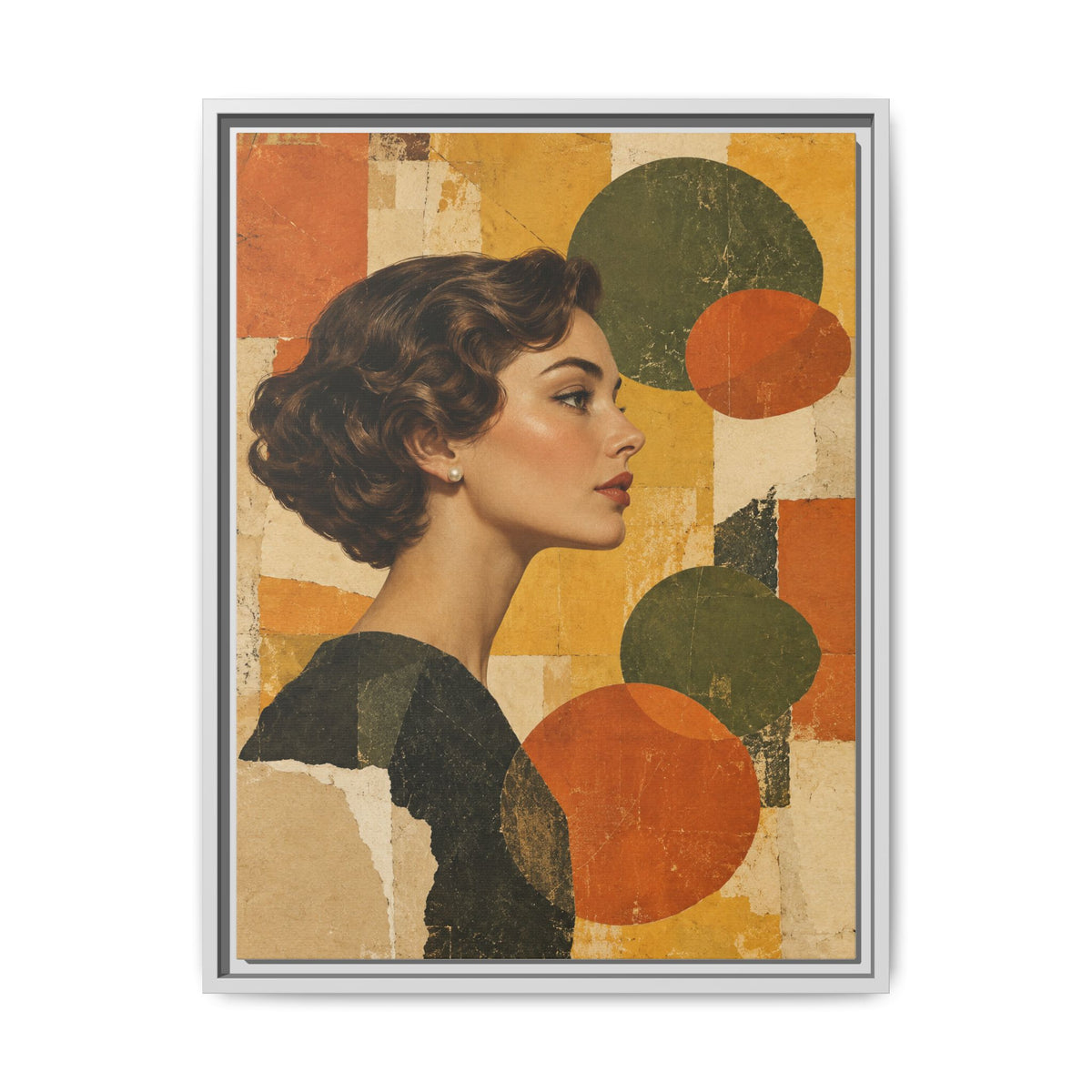 Saffron Thought · Framed Canvas