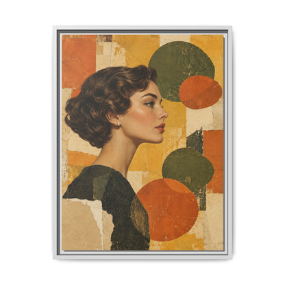 Saffron Thought · Framed Canvas