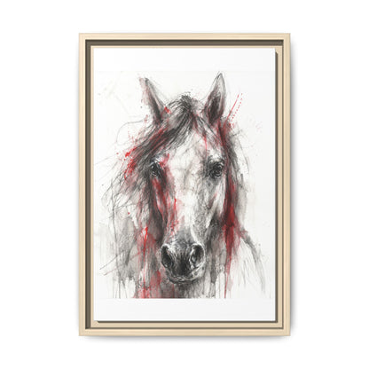 Scarlet Equus · Framed Canvas