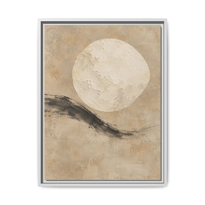 Linen Moon · Framed Canvas