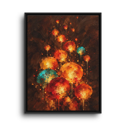 Lanternes du Soir · Framed Canvas