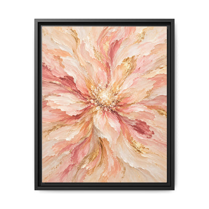 Blush Bloom · Framed Canvas