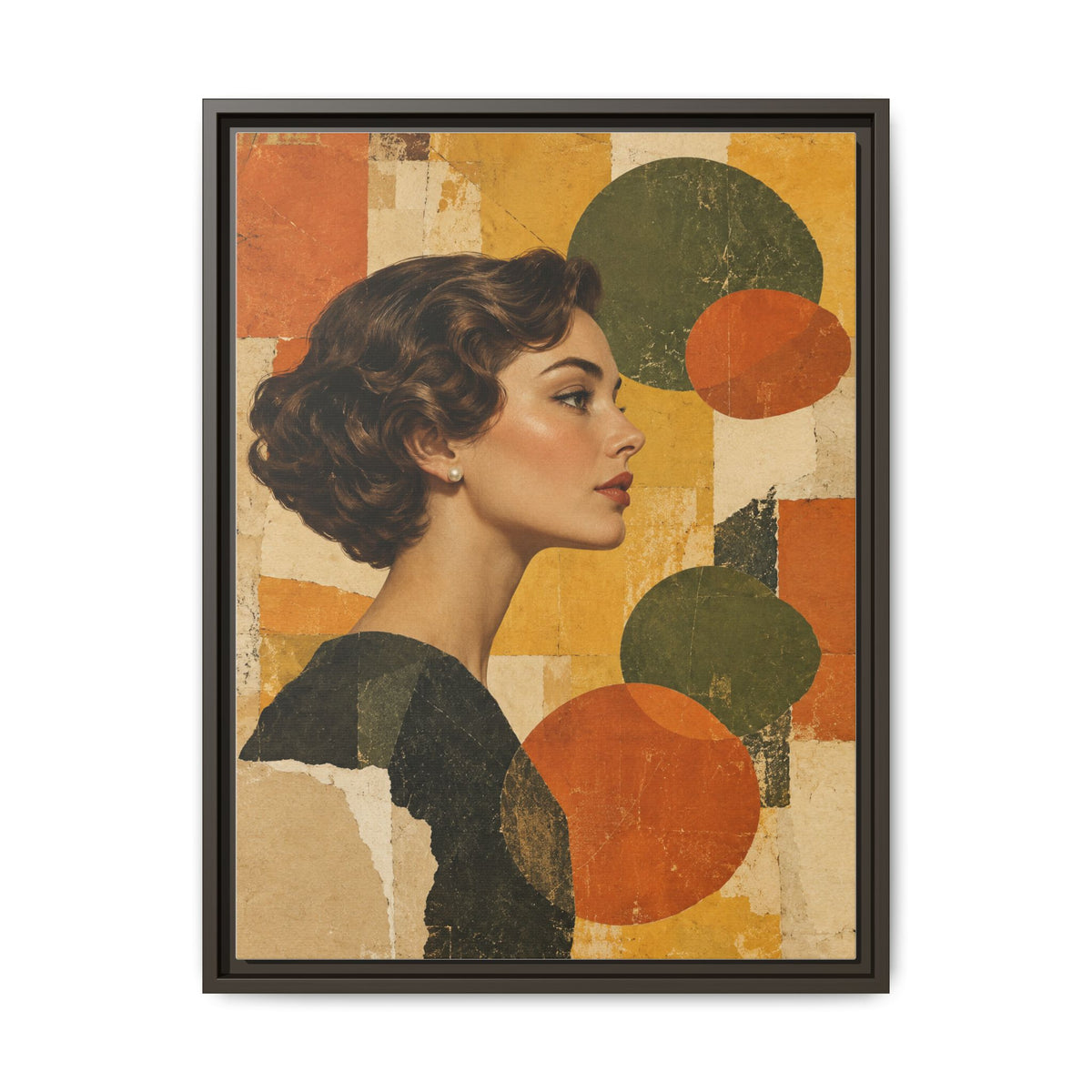 Saffron Thought · Framed Canvas