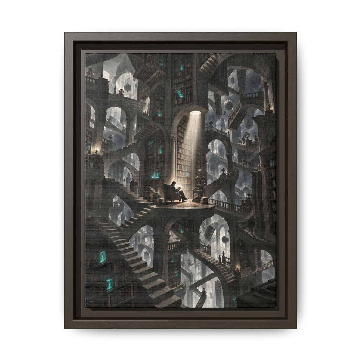 Bibliotheca Infinita · Framed Canvas