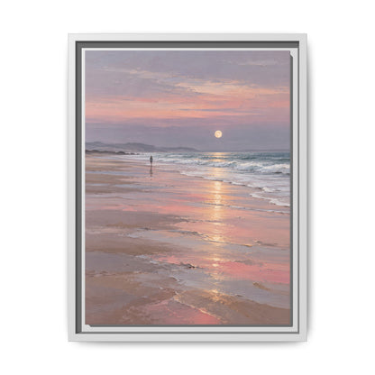 Silver Moon Tide · Framed Canvas