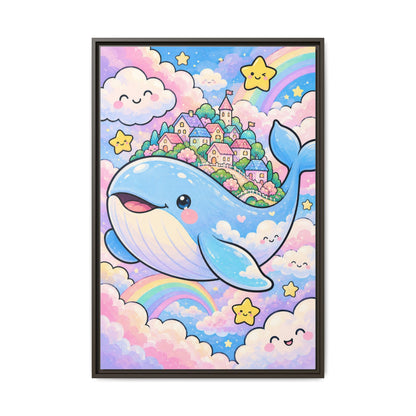 Sweet Dreams Whale · Framed Canvas